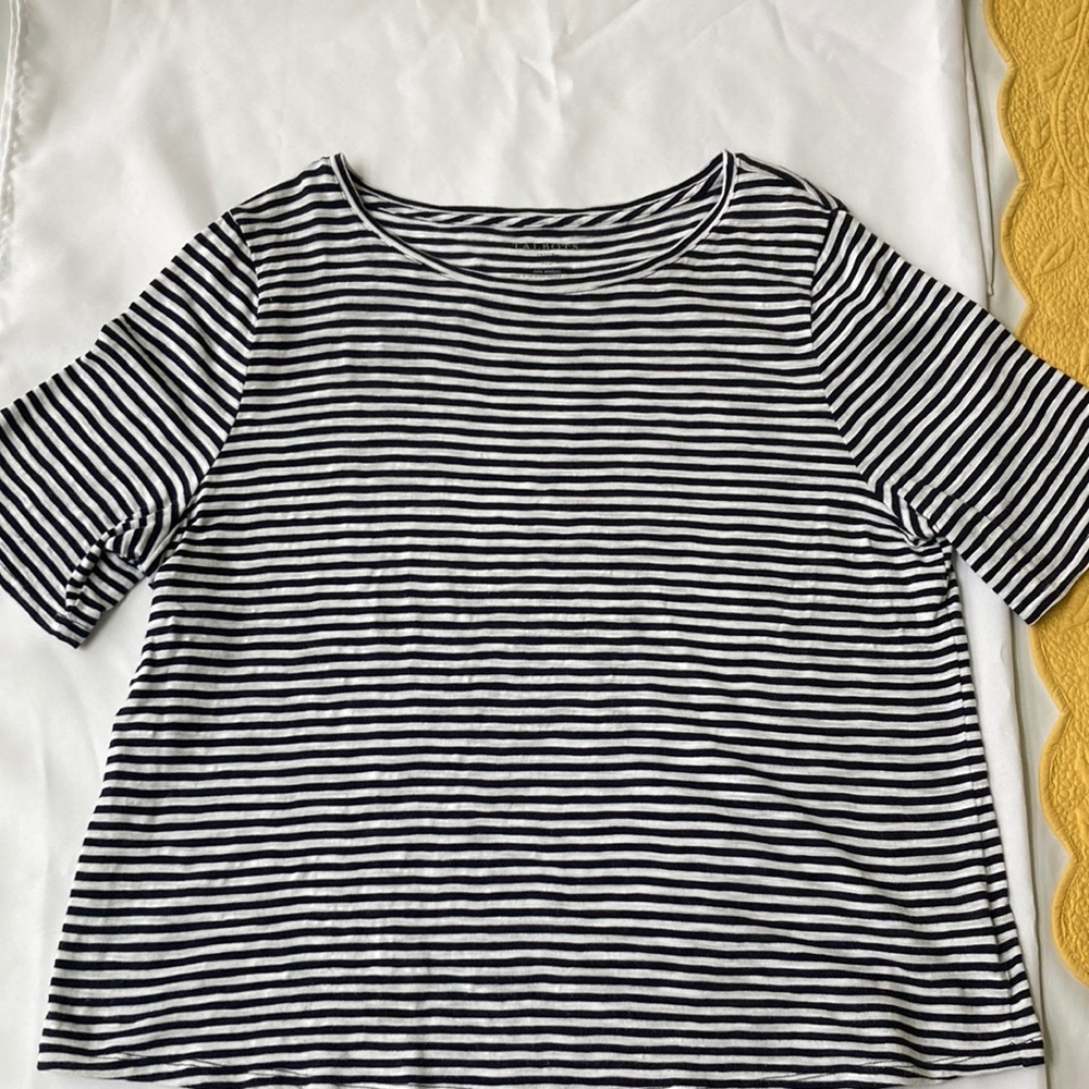 Talbots Cotton Stripe T Shirt PXL